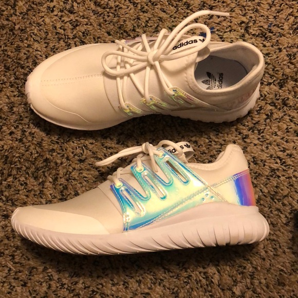 iridescent tennis shoes